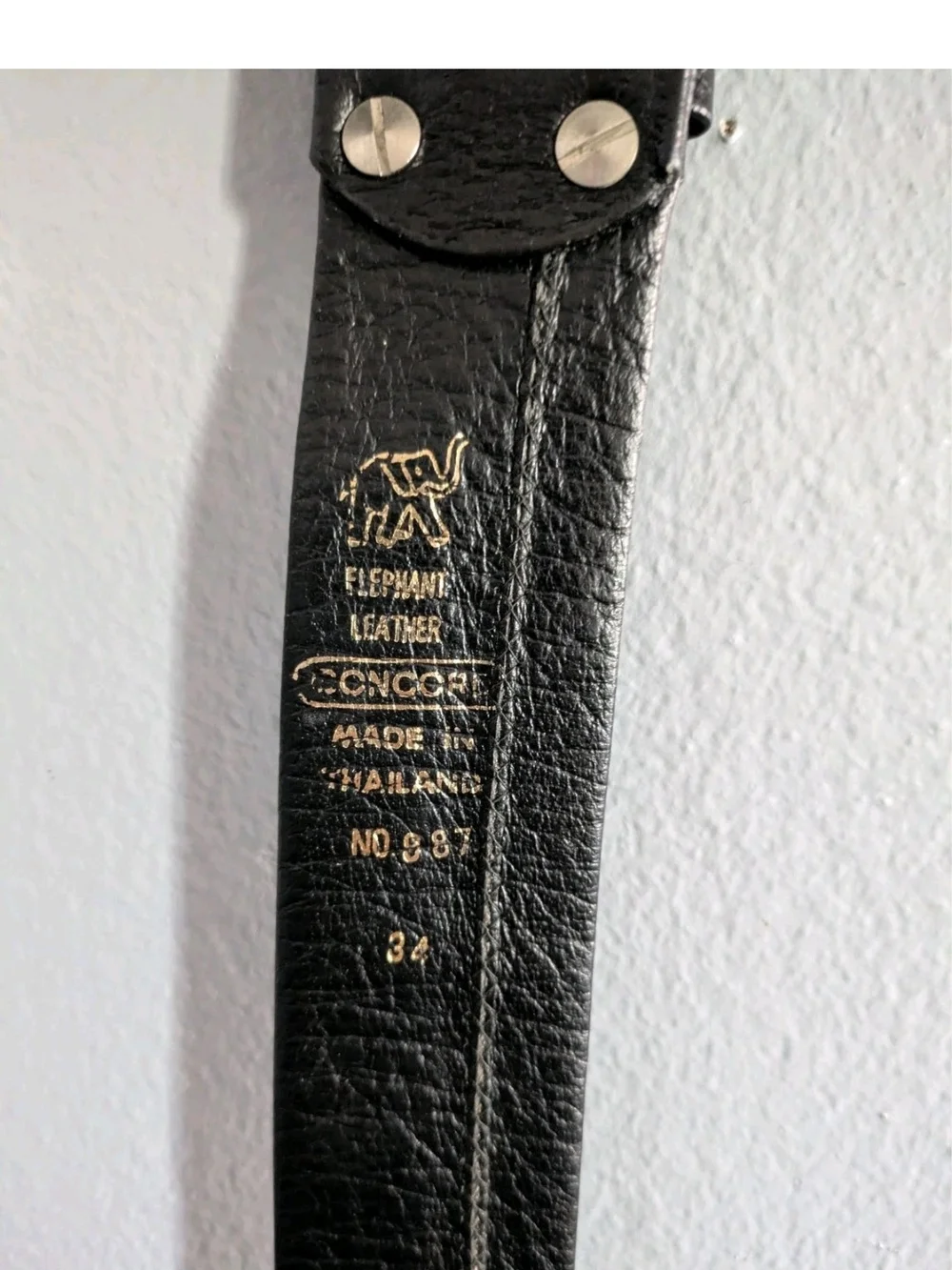 Men's Black Leather Belt with Silver Buckle